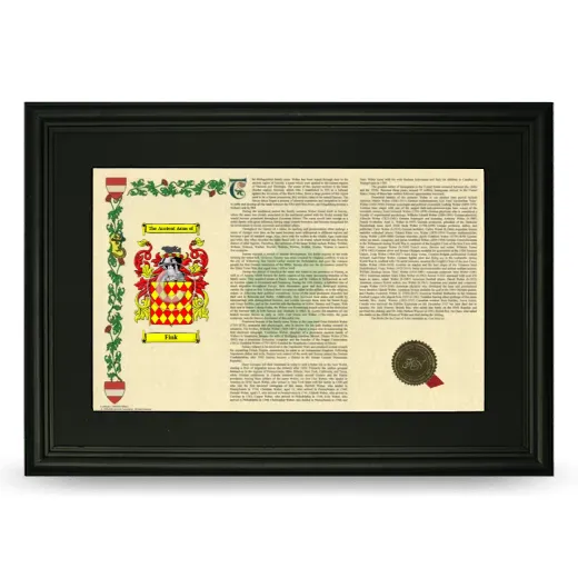 Fink Deluxe Armorial Landscape Framed- Black