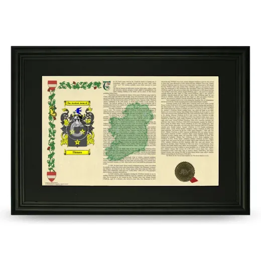 Finnan Deluxe Armorial Landscape Framed- Black