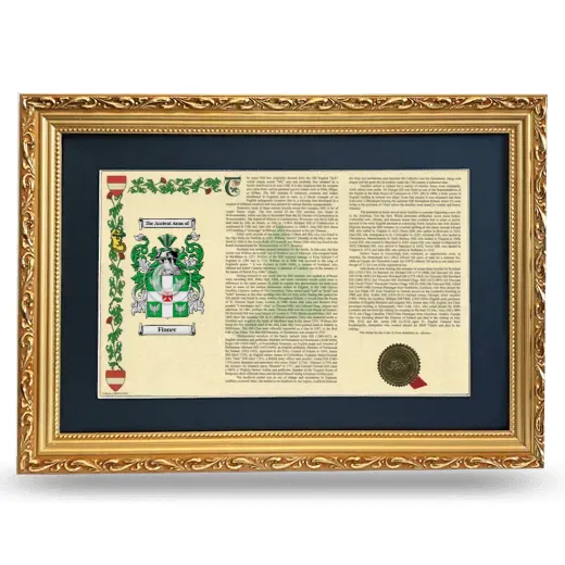 Finner Deluxe Armorial Landscape Framed - Gold