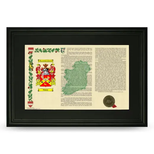 Finney Deluxe Armorial Landscape Framed- Black