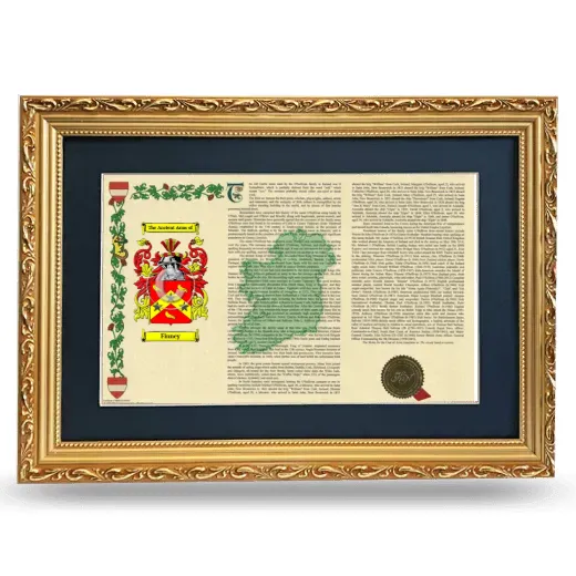 Finney Deluxe Armorial Landscape Framed - Gold