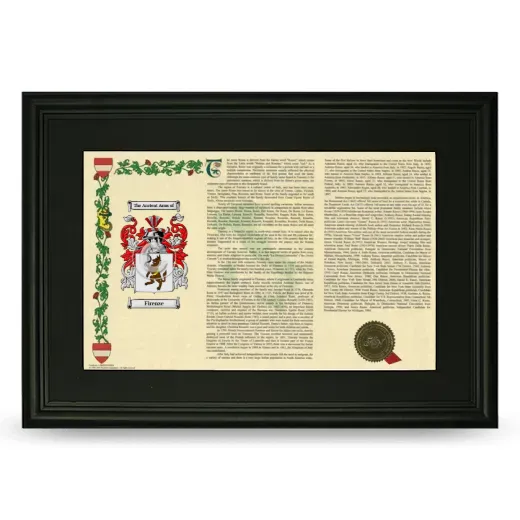 Firenze Deluxe Armorial Landscape Framed- Black