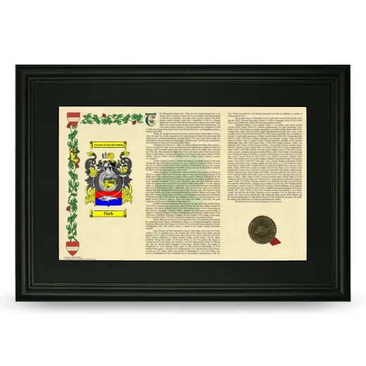 Fisch Deluxe Armorial Landscape Framed- Black