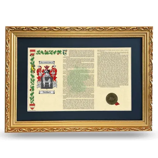 Fischbach Deluxe Armorial Landscape Framed - Gold