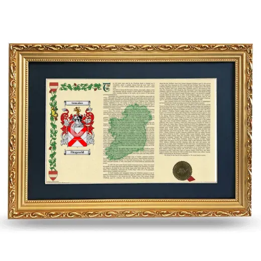 Fitzgearld Deluxe Armorial Landscape Framed - Gold
