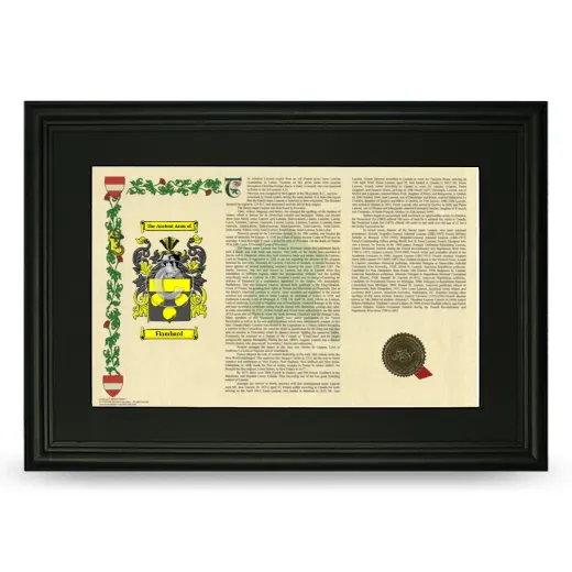 Flambard Deluxe Armorial Landscape Framed- Black