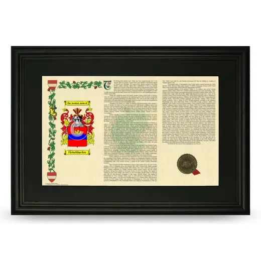 Fleischhacker Deluxe Armorial Landscape Framed- Black