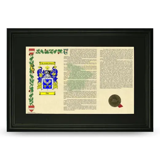 Flor Deluxe Armorial Landscape Framed- Black