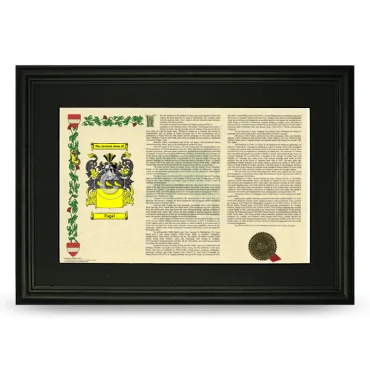 Fogal Deluxe Armorial Landscape Framed- Black