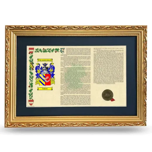 Foister Deluxe Armorial Landscape Framed - Gold