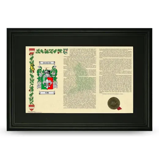 Folk Deluxe Armorial Landscape Framed- Black