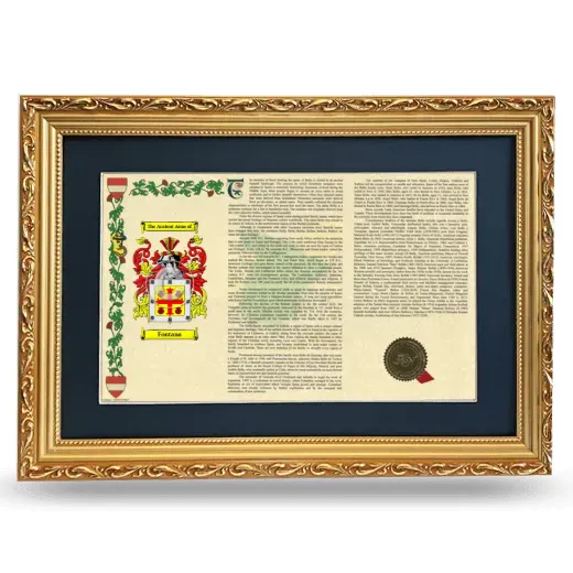 Fontana Deluxe Armorial Landscape Framed - Gold