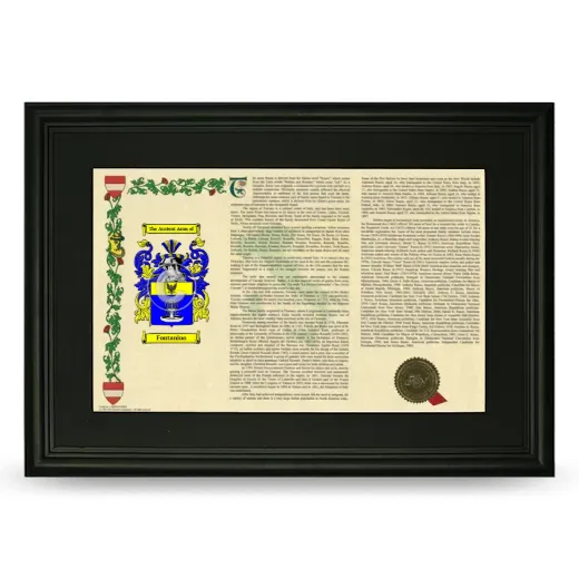 Fontanino Deluxe Armorial Landscape Framed- Black