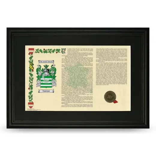 Fontenot Deluxe Armorial Landscape Framed- Black