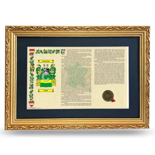 Foret Deluxe Armorial Landscape Framed - Gold