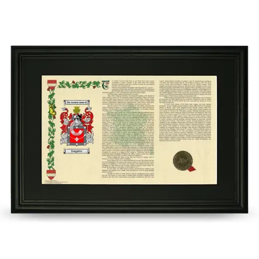 Forgette Deluxe Armorial Landscape Framed- Black
