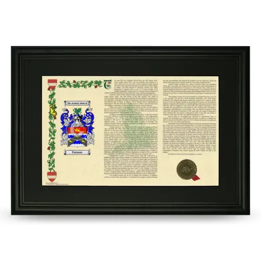 Formon Deluxe Armorial Landscape Framed- Black