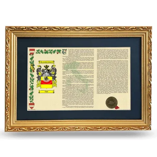 Fort Deluxe Armorial Landscape Framed - Gold
