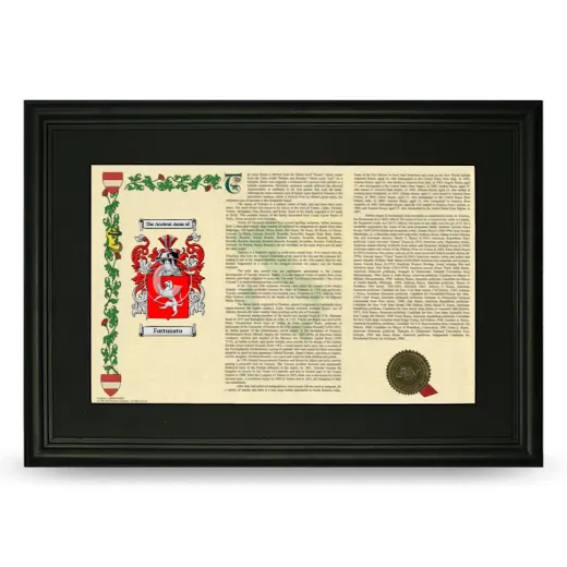 Fortunato Deluxe Armorial Landscape Framed- Black