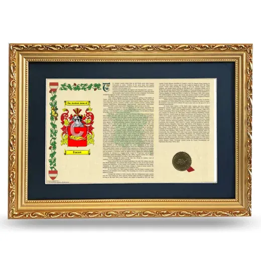 Fosset Deluxe Armorial Landscape Framed - Gold