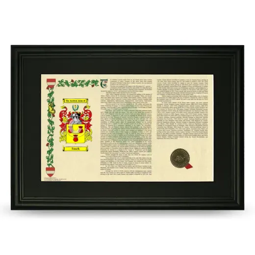 Fouch Deluxe Armorial Landscape Framed- Black