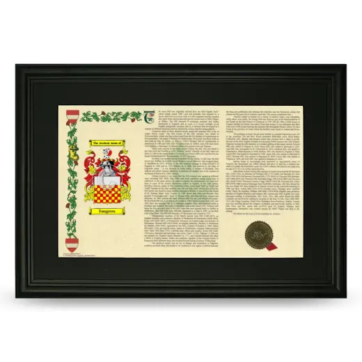 Fougeres Deluxe Armorial Landscape Framed- Black
