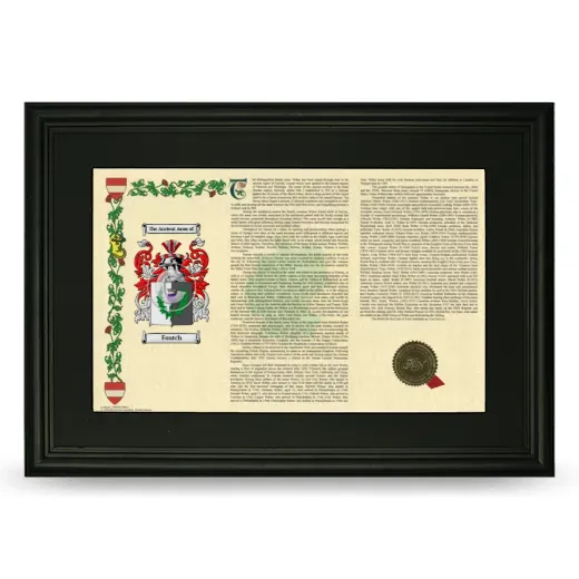 Foutch Deluxe Armorial Landscape Framed- Black