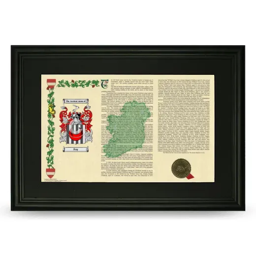Foy Deluxe Armorial Landscape Framed- Black