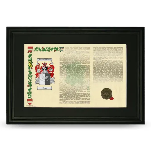 Foyot Deluxe Armorial Landscape Framed- Black