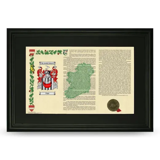 Foys Deluxe Armorial Landscape Framed- Black