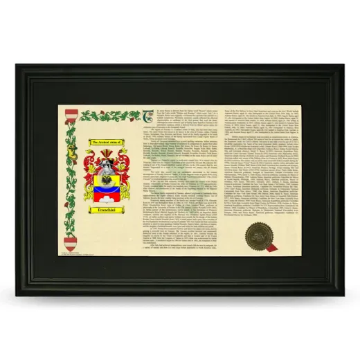Franchini Deluxe Armorial Landscape Framed- Black