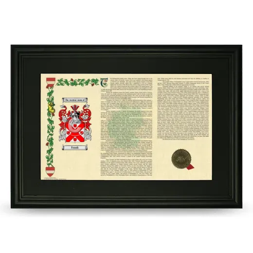 Frank Deluxe Armorial Landscape Framed- Black