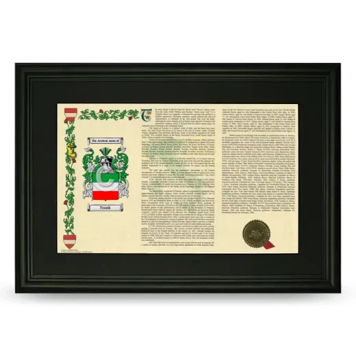 Frank Deluxe Armorial Landscape Framed- Black