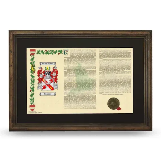 Franklyn Deluxe Armorial Landscape Framed - Brown