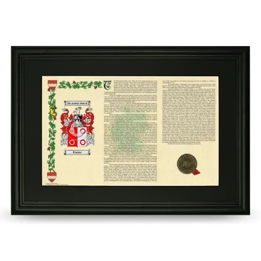 Frantz Deluxe Armorial Landscape Framed- Black