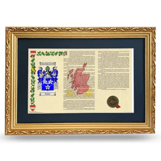 Fraser Deluxe Armorial Landscape Framed - Gold