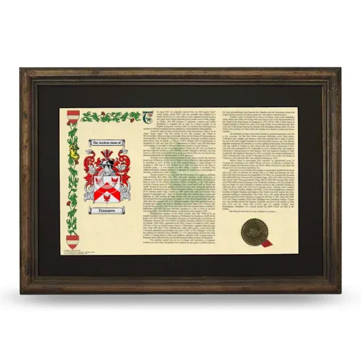 Fraunces Deluxe Armorial Landscape Framed - Brown
