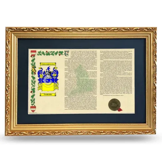 Fredericks Deluxe Armorial Landscape Framed - Gold