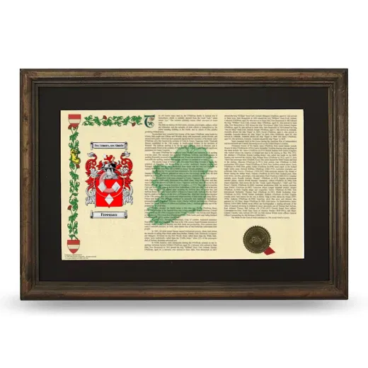 Freeman Deluxe Armorial Landscape Framed - Brown