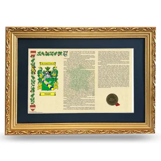 Frenete Deluxe Armorial Landscape Framed - Gold