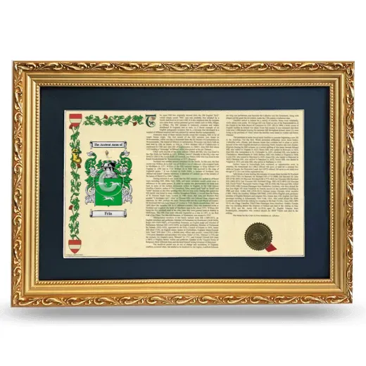 Fria Deluxe Armorial Landscape Framed - Gold