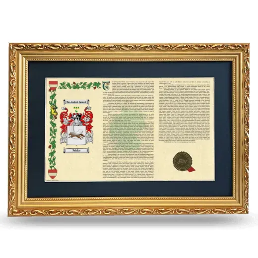 Fricke Deluxe Armorial Landscape Framed - Gold
