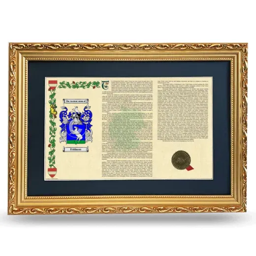 Fridman Deluxe Armorial Landscape Framed - Gold