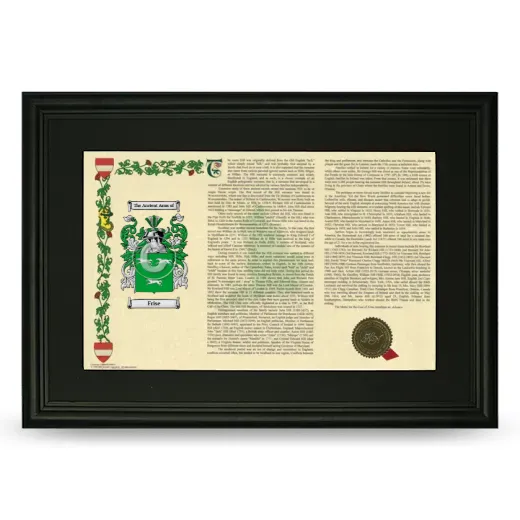 Frise Deluxe Armorial Landscape Framed- Black