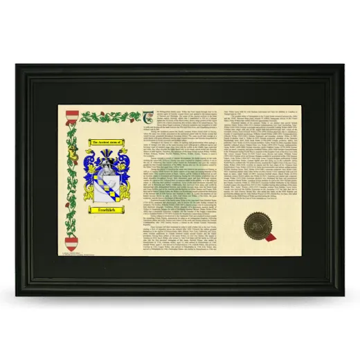 Froehlich Deluxe Armorial Landscape Framed- Black