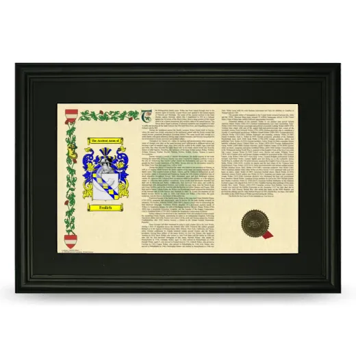 Frolich Deluxe Armorial Landscape Framed- Black