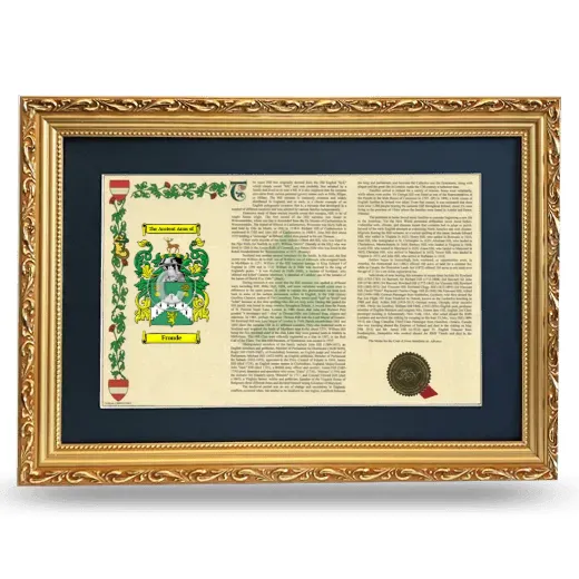 Froude Deluxe Armorial Landscape Framed - Gold