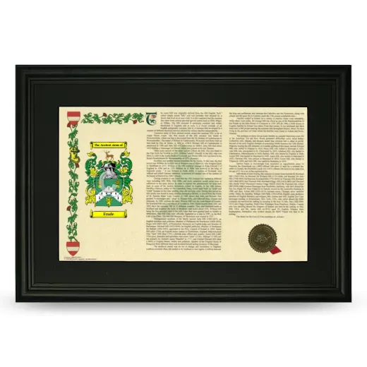 Frude Deluxe Armorial Landscape Framed- Black