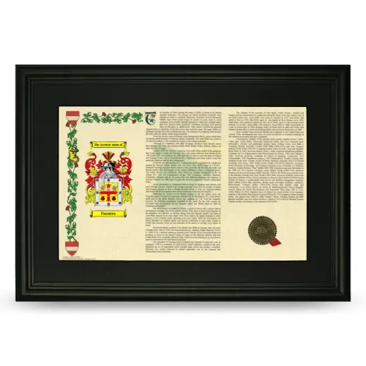 Fuentes Deluxe Armorial Landscape Framed- Black