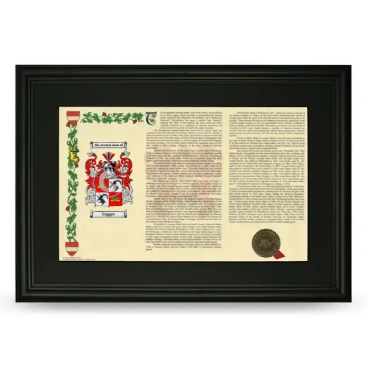 Fugger Deluxe Armorial Landscape Framed- Black